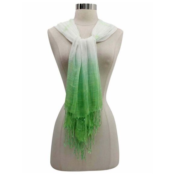 Ombre Long Scarf Wrap With Fringe - Picture 8 of 8